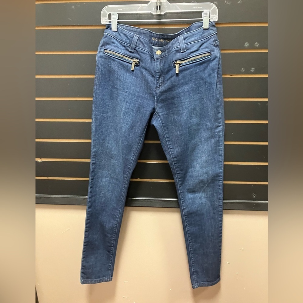 Michael Kors Skinny Jeans Blue Stretch Denim Mid Rise Size 4